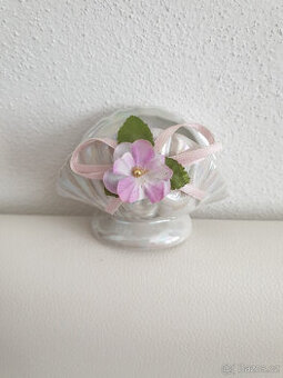 Porcelánová duhová mušle mušlička dekorace