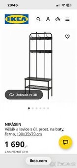 Věšák s botníkem IKEA