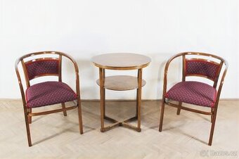 secesní křesla,Otto Wagner + stolek,Josef Hoffmann