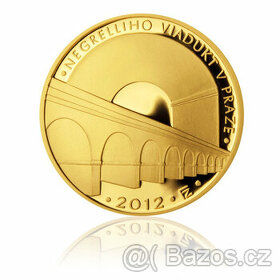 Pamětní zlatá mince ČNB 2012 Negrelliho viadukt PROOF - 1