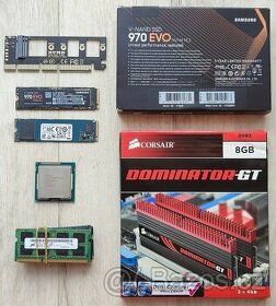 SSD S-ATA a NVME, HD S-ATA, DDR3 RAM, VGA 4K HDMI