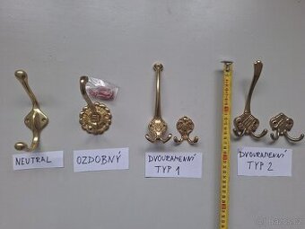 Mosazné háčky - několik druhů a velikostí - 1