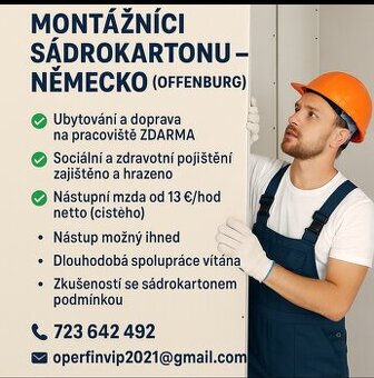Hledáme sádrokartonáře a fasádníky