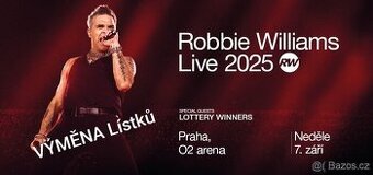 Robbie Williams výměna lístků