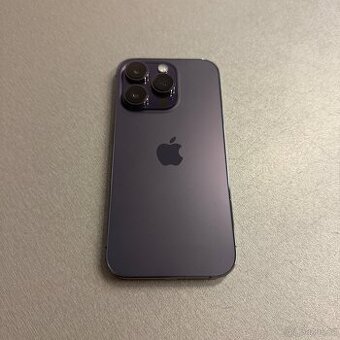 iPhone 14 Pro 256GB deep purple, jako nový, rok záruka