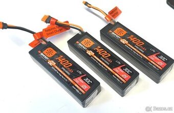3x nová Spektrum Smart G2 LiPo 7.4V 1400mAh 30C IC2