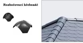 Cembrit rozbočovací hřebenáč Y 400x400 (velký) černý