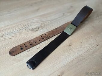 Vojenský pásek/řemen ČSLA 110cm kůže - nový, STARÝ TYP