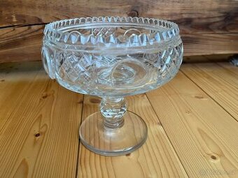 křišťálová mísa na noze 16 cm - 1