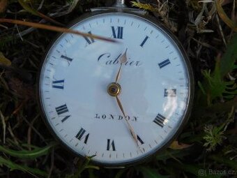 Starožitné anglické stříbrné kapesní "Špindlovky"CABRIER