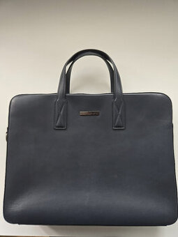 Pánská kožená taška Baldinini tmavě modrá