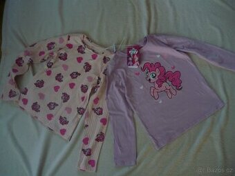 Nová dvě krásná dívčí trička, vel. 134, MY LITTLE PONY