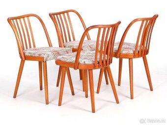 Jídelní retro  židle TON, A.Šuman, 4 kusy.