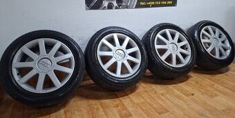 Alu kola R17 5x112 AUDI + letní pneu 215/55/17 Bridgestone