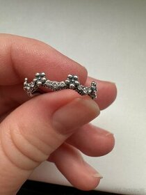 Pandora stříbrný prsten Květinová koruna (vel. 52 / 16,6 mm)