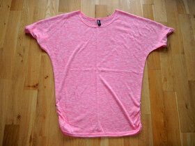 Růžové tričko/svetřík s 3/4 rukávem - 1