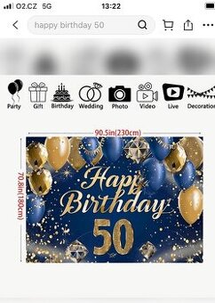 Narozeninová dekorace - oslava 50 let