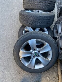 Alu kola 16” 5x112 Škoda a zimní pneu 205/55/R16