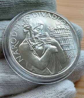 Stříbrná pamětní mince Československa 500kčs Národní Divadlo