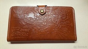 Nová pánská peněženka z pravé kůže z Mongolska