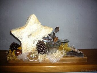 dekorace svícen zimní