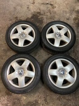 4x alu kola R15 rozteč 5x100 4x pneu zimní Barum 195/55/R15