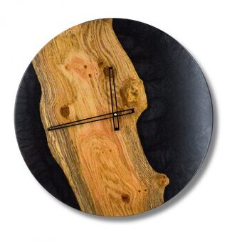 Epoxidové hodiny 50 cm - černé