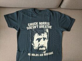 Pánské modré tričko vel. XS, Chuck Norris