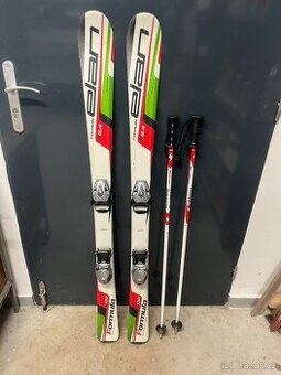 Lyže ELAN 130cm + Lyžáky Nordica 23,5 + Hůlky