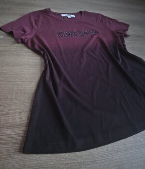 Nádherné nové tričko s kamínkovým logem DKNY,v.M