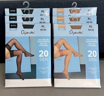 Dámské samodržící punčochy vel. XL