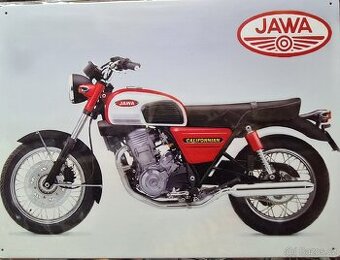 Kovová cedule VELKÁ 40x30cm-JAWA CALIFORNIA