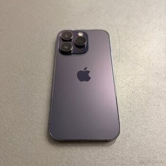 iPhone 14 Pro 256GB fialový, pěkný stav, 12 měsíců záruka