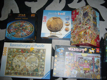 Starší sběratelská puzzle a puzzleball 540 až 5000 dilků