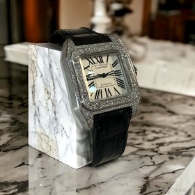 Cartier Santos 100 Diamonds hodinky - 1