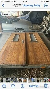 Dveře dvoukridlé šířka 127 cm výška 197 cm