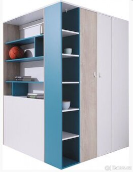 Dětská skříň + dětská postel 90x200