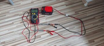 Startovací kabely+redukce pro Aku batrii Parkside 20V.