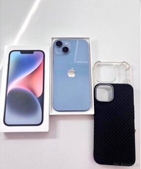 iPhone 14 128gb modrý, 90% baterie, pěkný stav