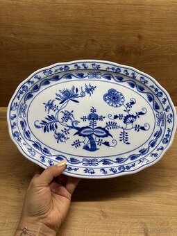 TALÍŘ CIBULÁK OVÁLNÝ 34 CM ORIGINÁLNÍ ČESKÝ PORCELÁN DUBÍ