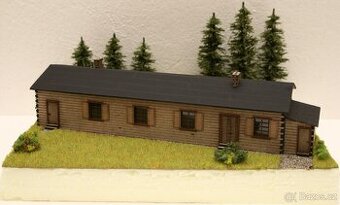 Diorama - Dřevěná chata strážných oddílů LO (1:87)