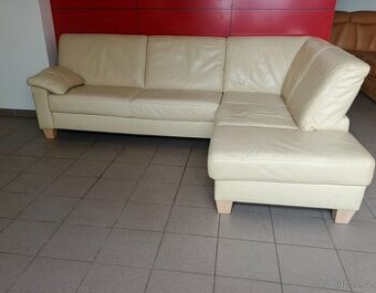 Kožená rohová sedací souprava - PRAVÁ KŮŽE
