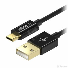 Micro USB - datový kabel - pozlacené konektory 1m černý - 1