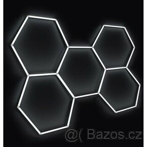 Hexagonové LED osvětlení 2,4 x 1,7 m