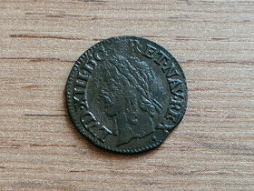 2 Tournois 1643 král Ludvík XIII. francouzská mince Francie