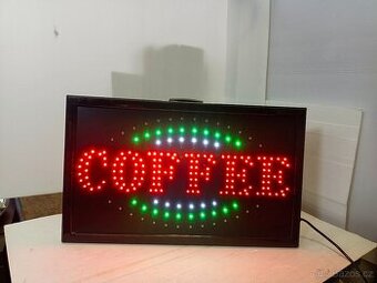 COFFEE reklamní cedule LED, blikací