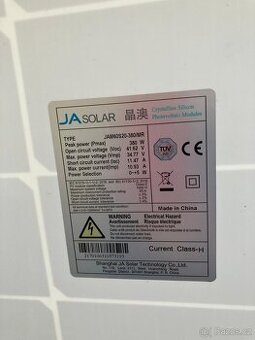 Solání FV panel 375W JA Solar