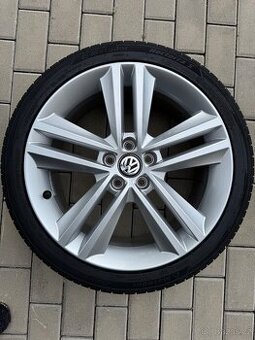 Alu kola 17” 5/100 originál Škoda nové + pneu 215/40/17 - 1