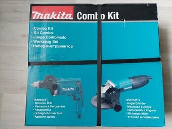 Sada Makita úhlová bruska a příklepová vrtačka