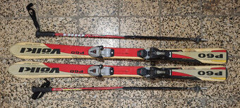 Sjezdové lyže Völkl 130 cm a hůlky Völkl 105 cm